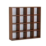 arne 本棚 日本製 完成品 4列 4段 幅100cm 高さ100cm 可動棚 シェルフ コミック収納 ラック H-001 4×4 ブラウン&amp;ホワイト