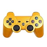 ZSKFS PCについてはSONY PS3コントローラのデュアルショック3 Controleのためのプレーステーション3ジョイスティックコンソール用のBluetoothワイヤレスゲームパッド (色 : ゴールド)