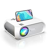 WiFi接続 ホームプロジェクター、プロジェクターホームシアター 8W HiFiスピーカー内蔵コンピューター、タブレット、ゲーム機、DVD、
