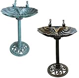 Birdbath w / 2birds Plastc