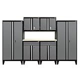Sandusky Lee GS07-029L Modular Garage Welded Storage System, 72" Height x 18" Depth x 144" Width, Bl