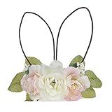 WIN　ベビー ヘアバンド ヘアアクセサリー お花　女の子 レース ヘアアレンジ 髪飾り 子ども スター クラウン フラワー (ピンク1)