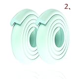 Carfeny コーナー ガード クッション 2M×2本 14色 赤ちゃんや ご年配 の方 けが防止 両面テープ 付き セーフティーグッズ (ライトグリーン)