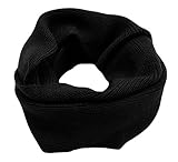 (コ-ランド) Co-land ネックウォーマー キッズ マフラー ベビー ニット 子供用 無地 ボーダー 女の子 男の子 秋冬 防寒 お出かけ 通学通園 ブラック