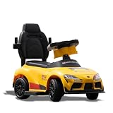 Bee8トヨタ GR スープラ GT4 イエロー 足蹴り 乗用玩具 3歳