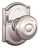 Schlageロック会社f10geo625cam光沢クロムノブセットSchlage f10-geo-cam Passage Georgianドアノブセット