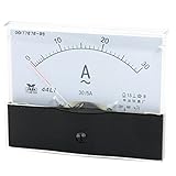 uxcell アナログ電流計 44L1 AC 0-30A -20~40°C ブラック ホワイト クリア