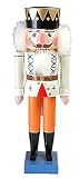 くるみ割り人形　Lサイズ　王様　白　ドイツの木のおもちゃNutcracker