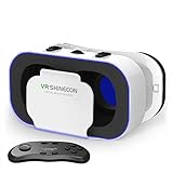 Alioay vrゴーグル 3D VRゴーグル vrヘッドセットメガネ iphoneX/6/7/8/plus 4.7-6.0 インチのスマホ対応 3d Bluetooth コントローラ付属