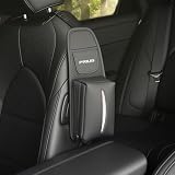 プリウス 専用 車 ティッシュケース 吊り下げ PRIUS 新型 プリウス 60系 50系 30系 専用 に適用 PUレザー製 ティッシュホルダー 前列（座席）インストール どちらでもご利用いただけます カスタム 内装パーツ シートサイド ティッシュホルダー 小物入れ 便利グッズ カー用品(ブラック 1個)