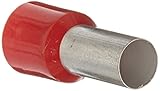 Panduit FSD86-16-L Insulated Ferrule, Single Wire DIN End Sleeve, 2 AWG Wire Size, Red, 0.49" Max In