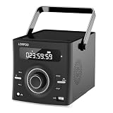ポータブルCDプレーヤー 20W bluetooth対応/FMラジオ/MP3再生/USB/AUX入力/ヘッドフォンジャック/リモコン/マイクインターフェース 内蔵充電池 電池長持ちタイプ CDプレーヤー コンパクト
