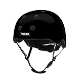 MelonHelmets(メロンヘルメット) 幼児・キッズ用軽量ヘルメット M-Lサイズ 52-58cm [マグネット式バックル、ダイヤル式アジャスター] ピュアブラック