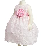 (アリサナ) arisanaシュガーピンクのレースドレス/コサージュ付2点セット ベビー 24m(95cm) ピンク