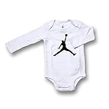 JORDAN BRAND ジョーダン ブランド JUMPMAN 長袖ロンパース エアジョーダン air jordan ベビージョーダン つなぎ ギフト 出産祝い 迷彩 ベビー服 (ホワイト)