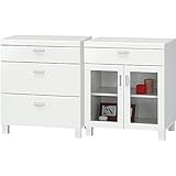 ハイグロスワイドチェスト／キャビネットセット　ホワイト　ISP-7060-3H/7060GH 単品 【1点】