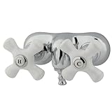 Kingston Brass CC50T1 Vintage Leg Tub Filler, Porcelain Cross Handle, Polished Chrome by Kingston Br