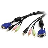 StarTech.com USB / VGA / オーディオ / マイク 一体型KVMケーブル 3m USBVGA4N1A10