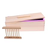 Lovoski ソープロープ　金型　収納ケース　DIY　木製　蓋付け　石鹸　カッター　トレイ　ホルダー　ボックス　セット - ピンク