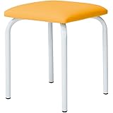 テトラ (ノーマルH43cm, オレンジ) 四角い スツール スタッキング スクエア パイプ椅子 抗菌 日本製