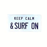 インテリア アメリカン 雑貨 表札 お土産 看板 エンボス サインプレート &SURF ON ディスプレイ 店舗用 (白)