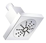 Danze D460050 Parma Square Single Function Showerhead, 4-Inch, Chrome [並行輸入品]