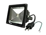 (トクトヨ)Tokutoyo 30W LED 投光器 黒色 AC 85V～265Vに 防水 6000K 300W相当 広角120°5mコード付 LEDライト昼光色 街灯 看板灯 作業灯...