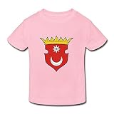 星 ２～６歳子供 半袖 男女兼用 王冠 イスラム教 太陽 月 オリジナル ティー Tシャツ Pink 5-6 Toddler