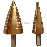 2 ピース 3/16-7/8 '1/4-1-3/8'英国システム hss鋼鉄板ステップ コーン ドリル チタン ビット穴リーマ掘削counterbore