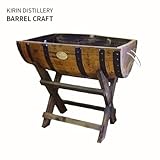 ウイスキー樽1/2横型ハイプランター　ナチュラル[鉢][キリン]