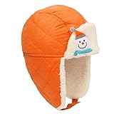 冬のベビーキッズ暖かいイヤーマフ帽子快適なコットンインナーベストギフトオレンジキャップ
