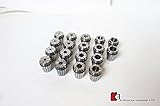 k-gualda社製スプリングコレットER32(2-3mm~19-20mm) 18個（海外発送で、出荷から到着まで7~15日ぐらい時間が必要になる。予めご承知ください。）