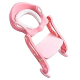 子供のトイレ折り畳み式のトイレラダーベビーシートクッション ピンク
