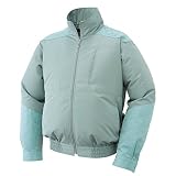 空調服 空調風神服 2017年新商品 肩パット付 チタン加工 長袖ブルゾン作業着（ファンなし/単品）<099-KU92200> (M, 7-モスグリーン)