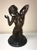 ブロンズ真鍮アートメスStatue – 完全にNaked Girl – フィットボディ – Sex Tease – Nice Breasts – モデリングStatue – 詳細なRareアートWor