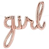 besttt-seller Giant Alphabet Letters箔バルーン – 36インチGirlスクリプトローズゴールド箔バルーンと32インチBoyスクリプトパステルブルーベビーシャワーホイ