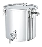 日東 ステンレスタンク ストレート密閉タンク(蛇口付) 36L CTHW36