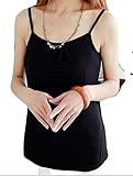 授乳服　授乳口 付　クロスオープン　キャミソール　春夏 薄手 ノースリーブ タンクトップ　インナー 産前 産後 (ブラック)