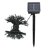 ストリングライト, SODIAL(R)17m 100 LED カラフルな防水アウトドアソーラーLEDライトフェアリーガーデンクリスマスパーティー