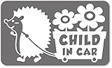 imoninn CHILD in car ステッカー　【マグネットタイプ】　No.62　花屋のハリさん　（シルバーメタリック）
