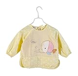 幼児 赤ちゃん ベビー 子供服 通販 お食事用 スモック 幼稚園キッズ 絵画用エプロン うわっぱり 防水 防汚 洗いやすい 快適 可愛い 身長90cm（黄色い）