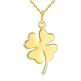 ファッション24 K金 ロマンチッククローバー女性のネックレス ハート型百搭幸運毛糸のセーターの鎖 ドレスのアクセサリー カップルのネックレス