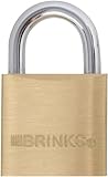 Brinks 161 – 30001 30 mm 1 – 3 / 16インチソリッド真鍮南京錠、1パック