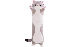 抱き枕 クッション 猫 抱きまくら ねこ縫い包み もこもこ 添い寝 抱き枕 可愛い 抱き枕 猫 おもちゃ 柔らかい 癒し系 安眠グッズ ボディーピロー 添い寝枕 多機能 洗える かわいい ふわふわ 気持ちいい 妊婦抱き枕 横向き寝 プレゼント (グレ