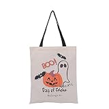 CCINEE 　（特価　　在庫品整理　　品質保障　完全新品）48 X 35 cm ハロウィーン　パーティー　コットン　キャンバス　トート　ギフト　バッグ ハロウィンギフトバッグ ハロウィンキャンディバ
