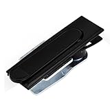 uxcell キャビネットロック 金属材質 長方形 凹型 フラッシュパネル シルバートーン 1個入り