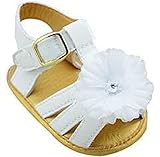Ama ( TM )幼児用ベビー乳児PUレザーフラワーCribソフトソールフラットサンダルPrewalker カラー: ホワイト