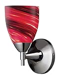 Elk 10150/1PC-A Celina 1-Light Sconce In Polished Chrome with Autumn Glass [並行輸入品]