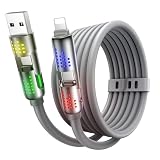 MAGIC JOHN USB C ケーブル 4in1 2M シリコーン PD3.1急速充電 240Ｗ データ転送速度480Mbps iPhone16/iPhone15/iPhone13シリーズ/タブレット/ノートパソコン Type-C各種対応 グレー