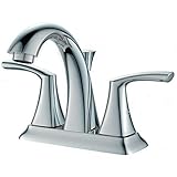Y Decor H264BN Two Handle Lavatory Faucet 1/4 turn Premium Ceramic Cartridge with Matching Pop up Dr